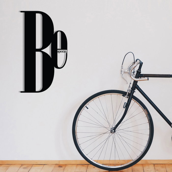 Wallity Be Special Escultura de Pared de Metal Negra